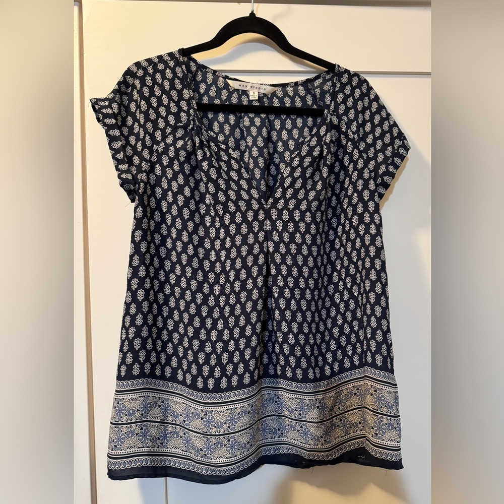 Max Studio Short Sleeve Blouse